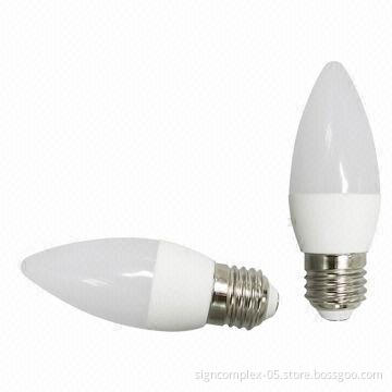 3W E14 LED Candle Bulbs with 150 to 163lm Luminous Flux and 100 to 240V AC, 50/60Hz Input Voltage